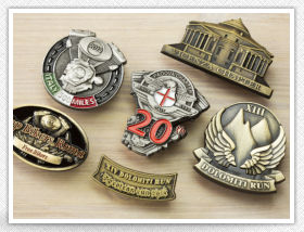 3D Colored Pin Badges